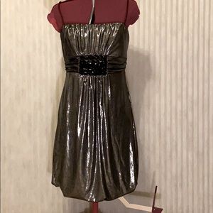 Metallic Jessica McClintock cocktail dress